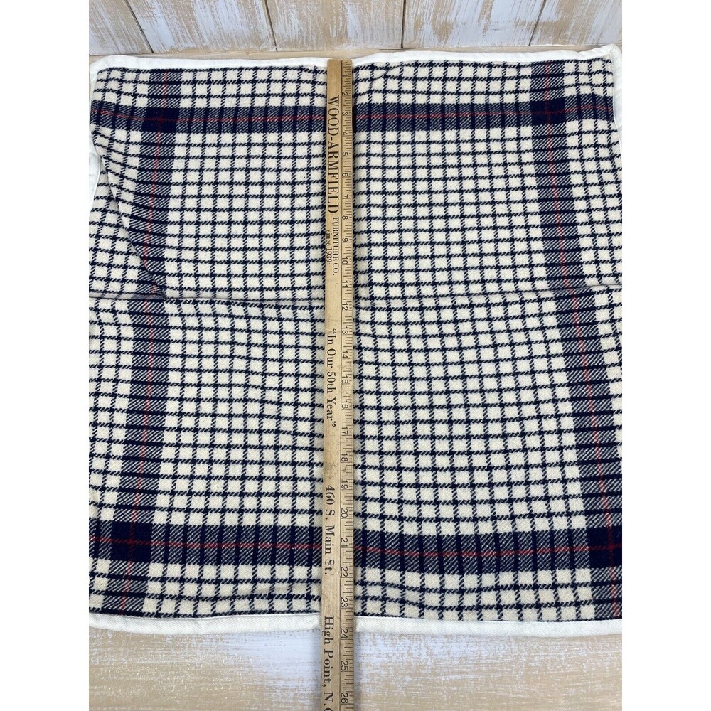 Lauren Ralph Lauren 100% Wool 24x24 Plaid Sham Pillow Covers Set of 2 - Picture 3 of 9